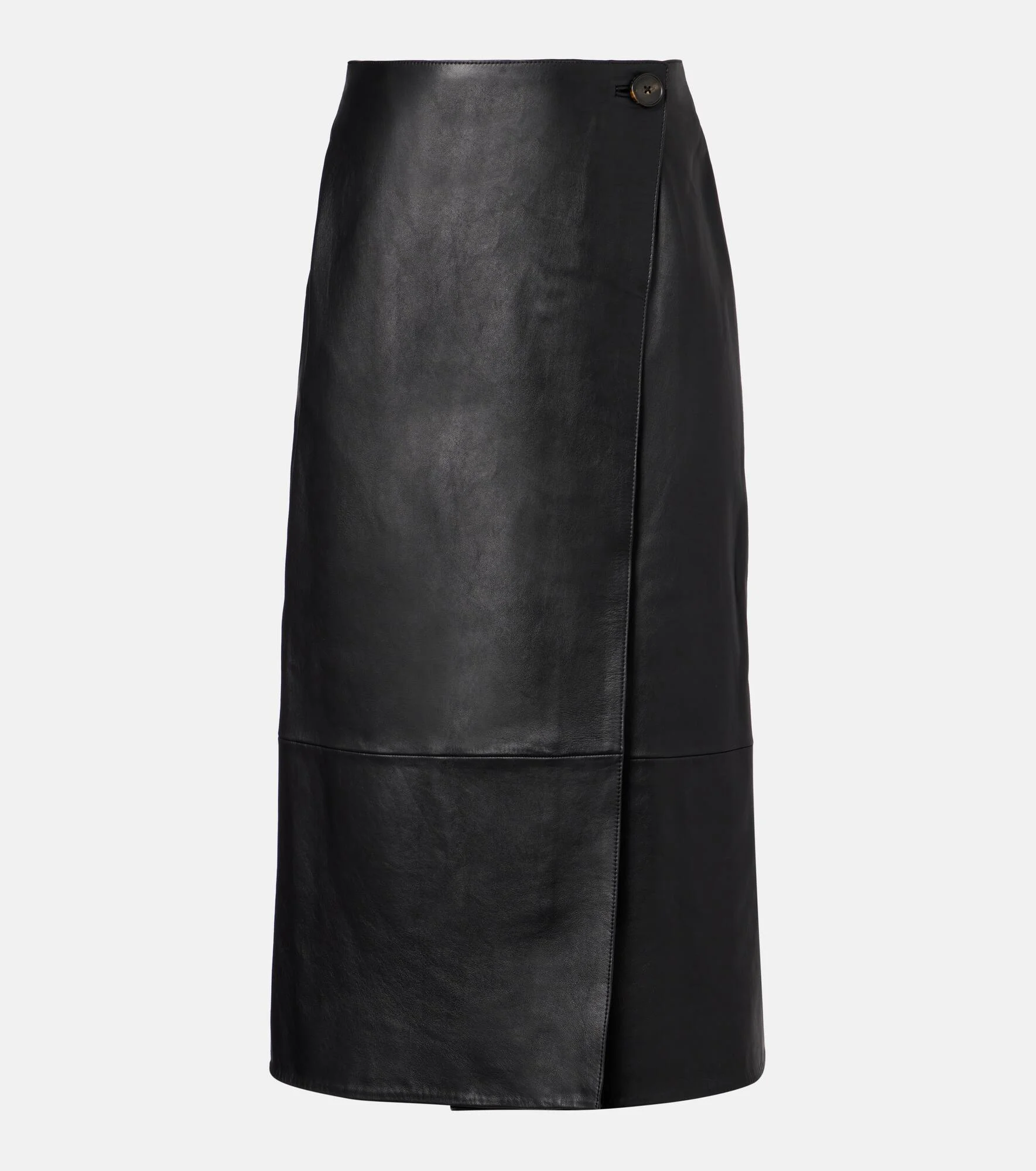 Leather midi skirt - 1