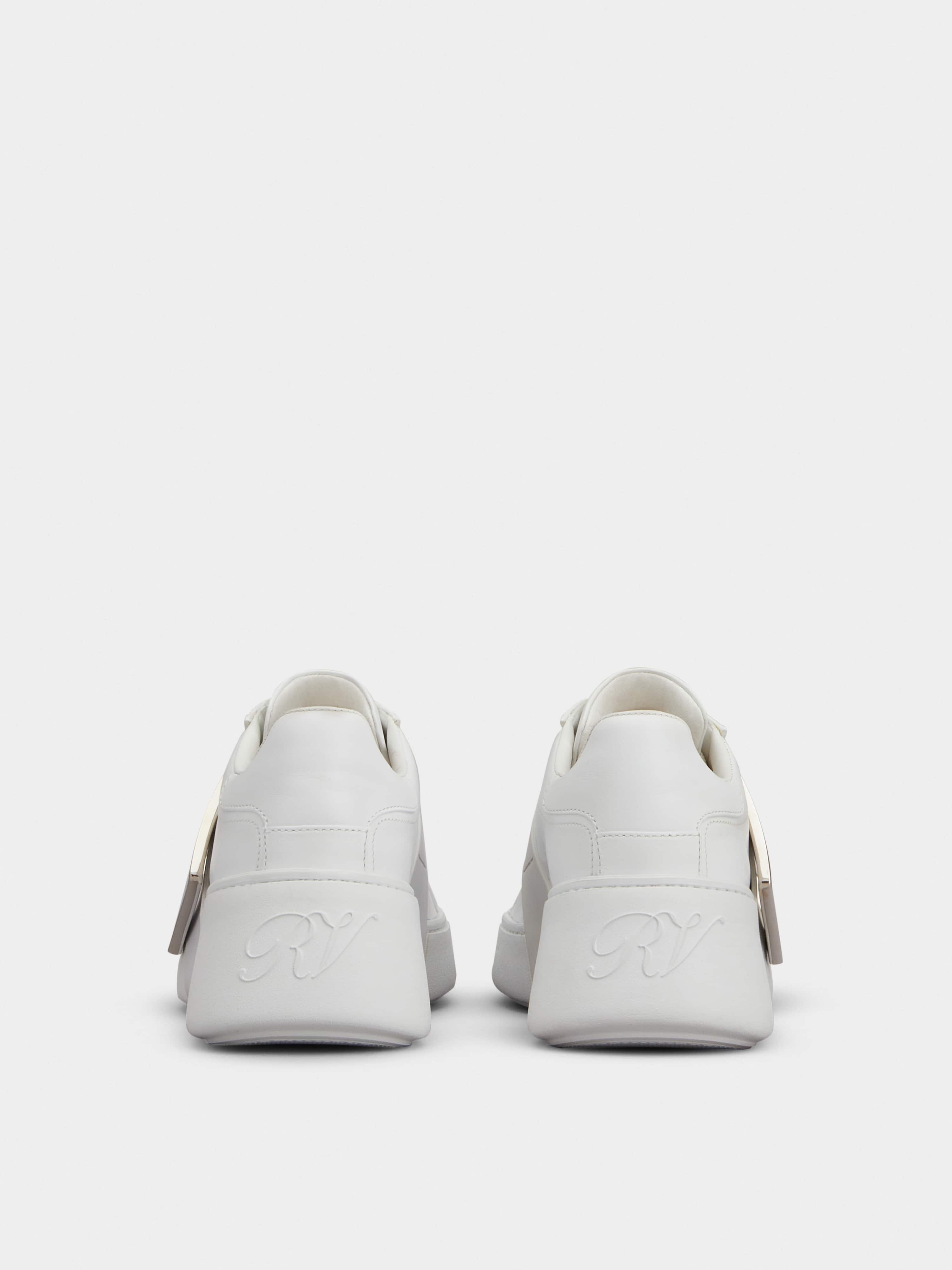 Viv' Skate Metal Buckle Sneakers in Soft Leather - 5