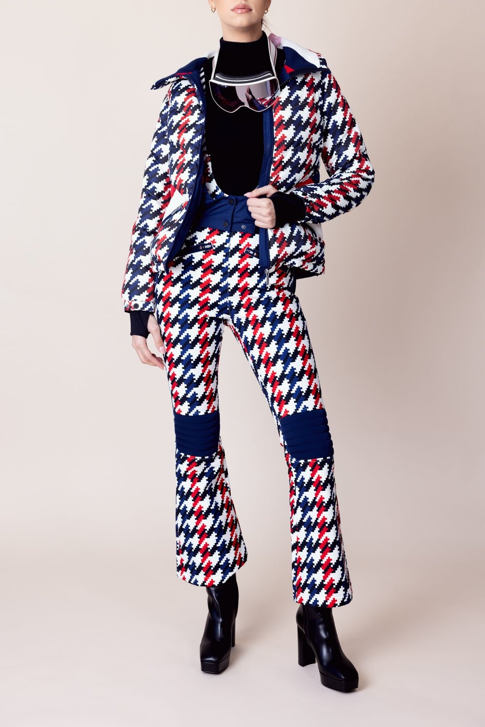 Ski Duvet Jacket - Houndstooth - 2