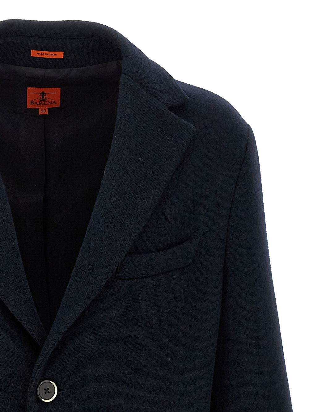 notched-lapel wool-blend coat - 3