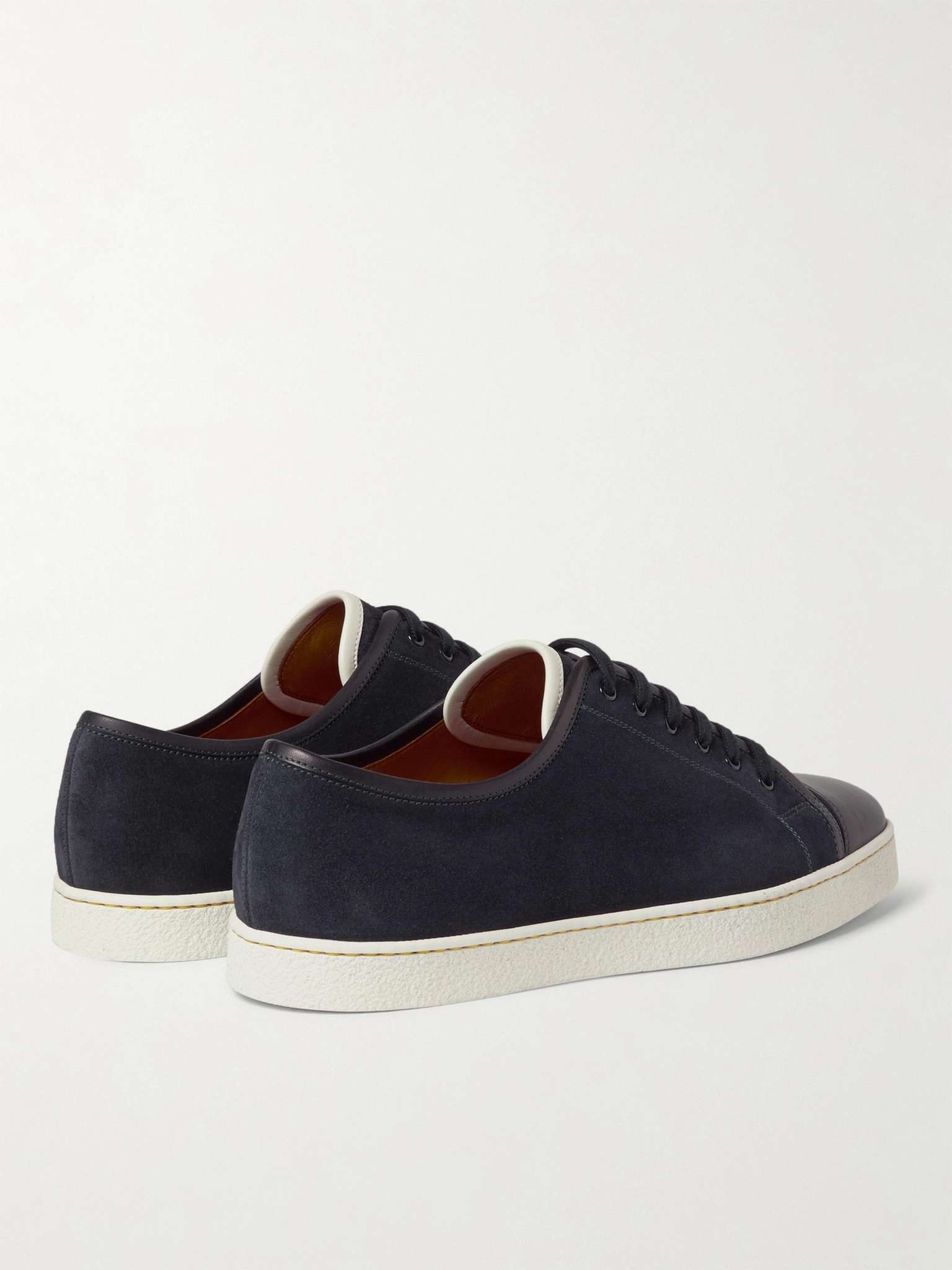 Levah Cap-Toe Brushed-Leather Sneakers - 5