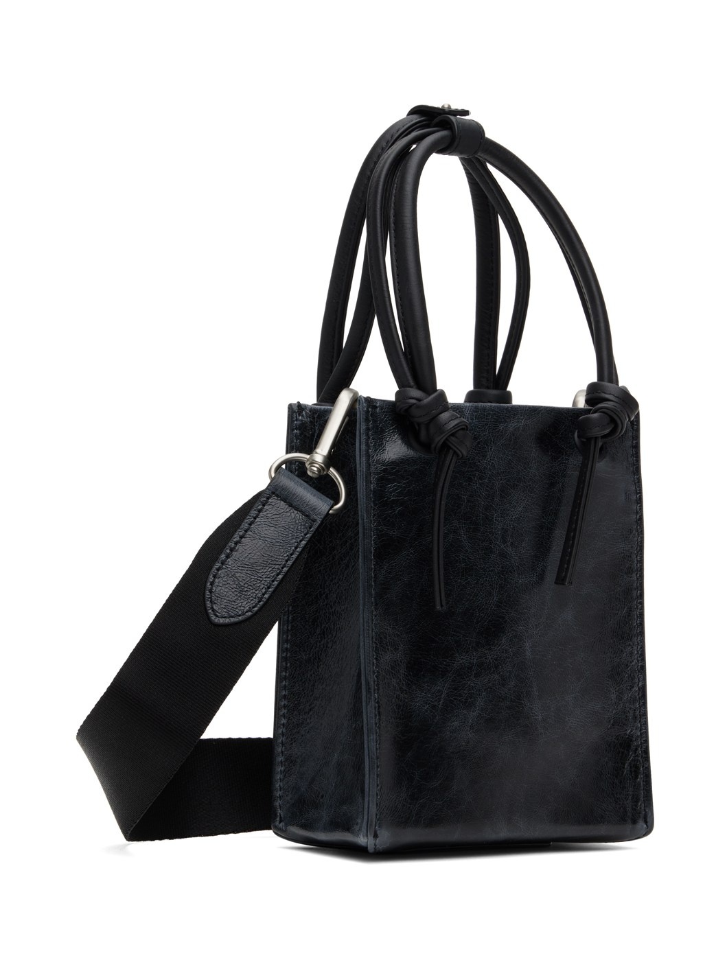 Black Mini Shopping Shoulder Bag - 3