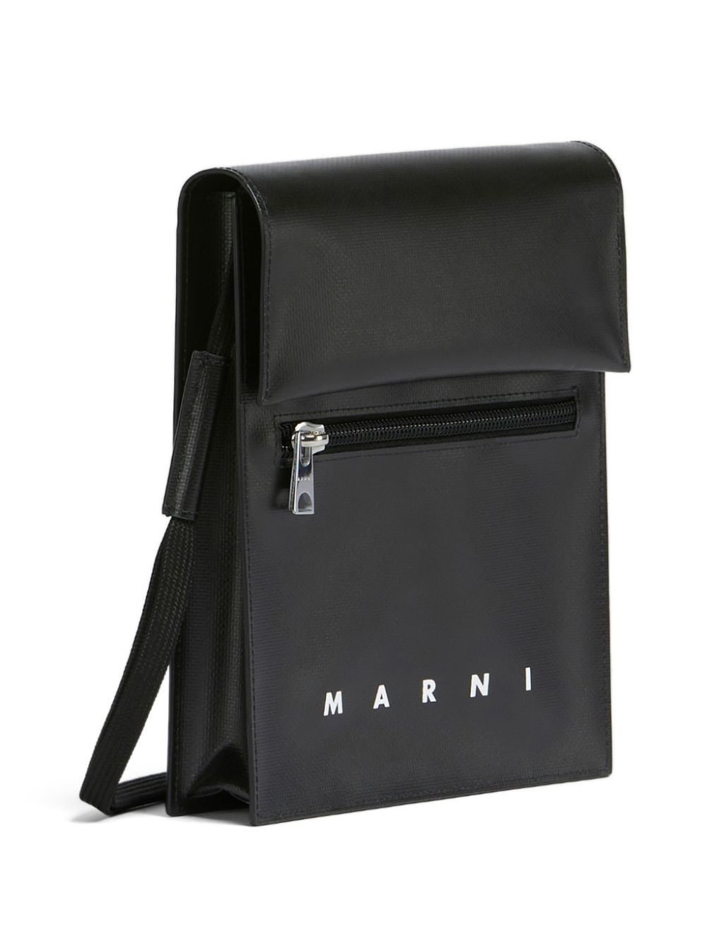 logo-print press-stud fastening shoulder bag - 4