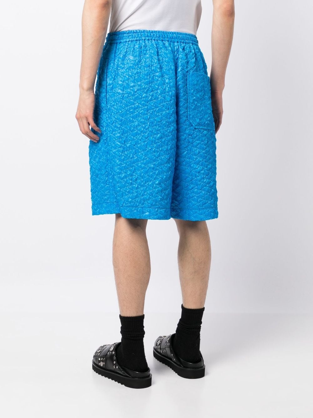 textured drawstring shorts - 4