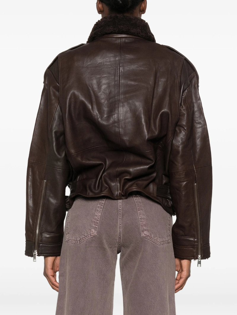 Gestuz Belted Shearling-collar Jacket 5
