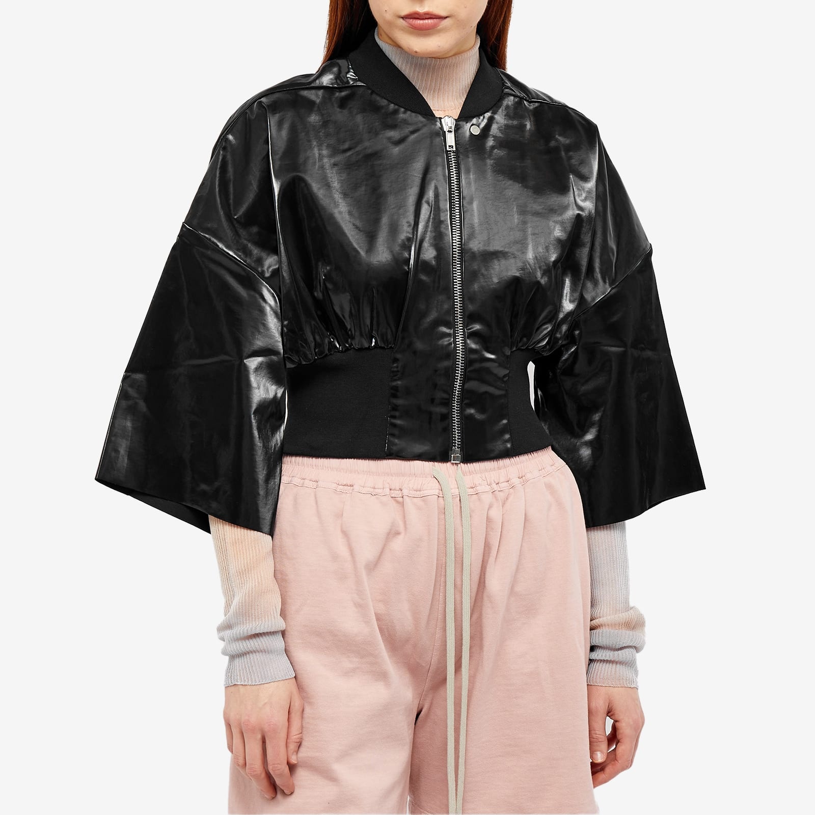 Rick Owens DRKSHDW Cinched Tommy Cropped Bomber Jacket - 2