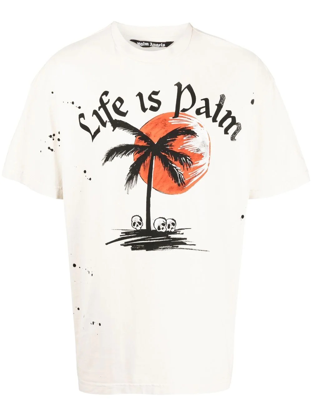 slogan-print cotton T-shirt - 1