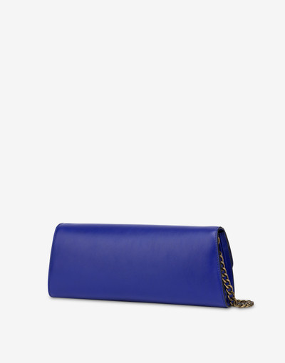 Moschino NAPPA LEATHER BAROQUE LOCK CLUTCH outlook
