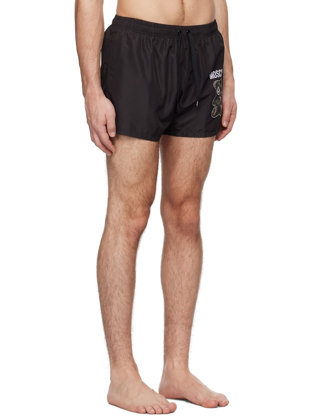 Black 'Moschino' Teddy Bear Swim Shorts - 2