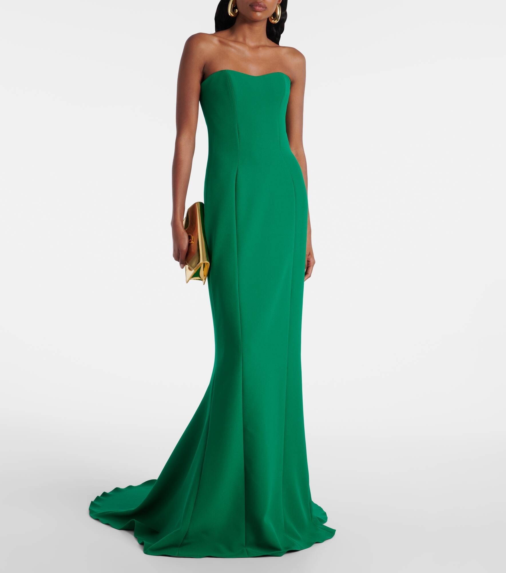 Angelina strapless crêpe gown - 2