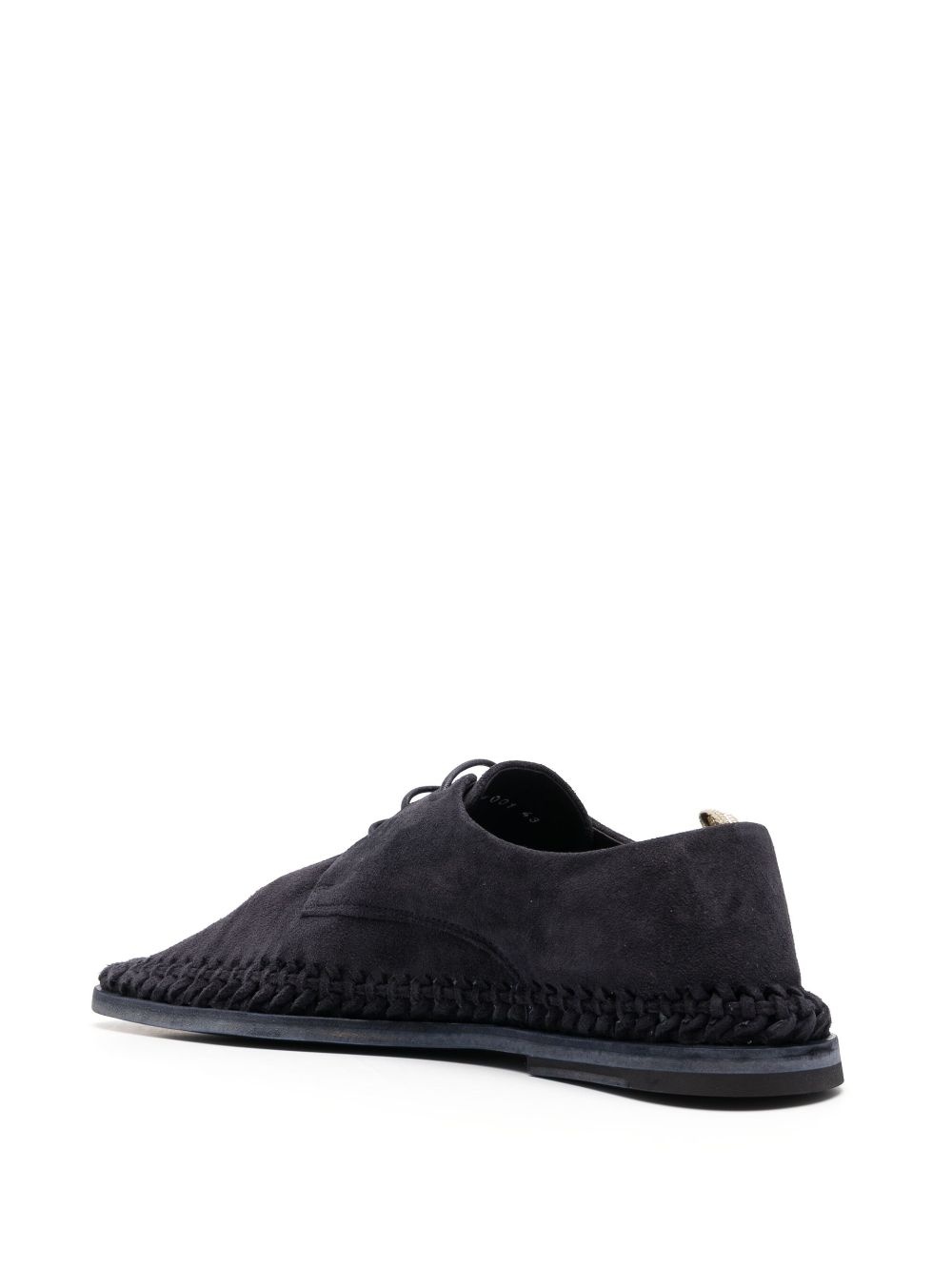 lace-up suede brogues - 3