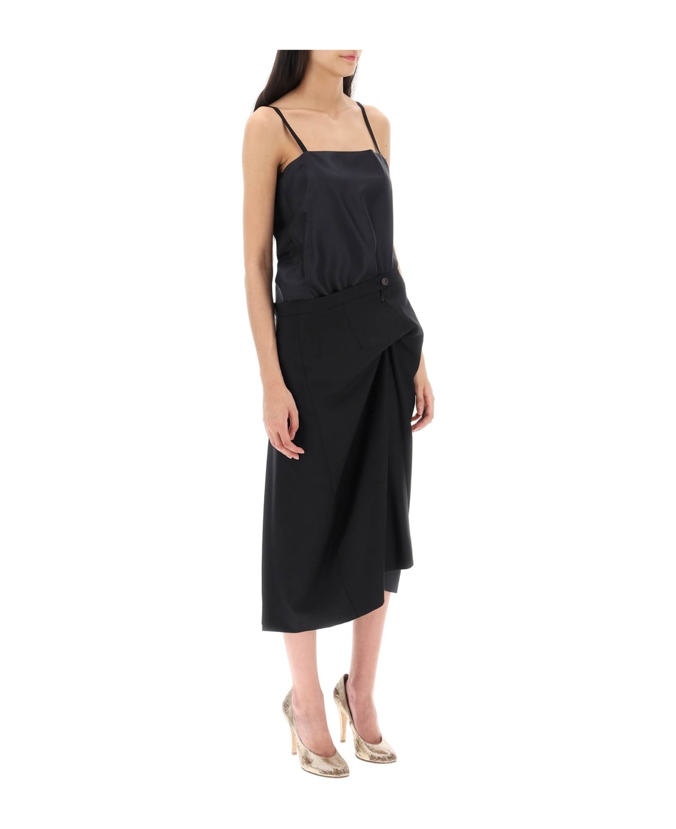 Wool Blend Midi Dress - 2