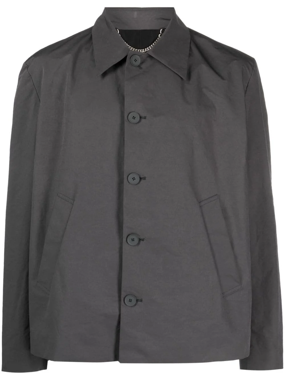 point-collar shirt jacket - 1