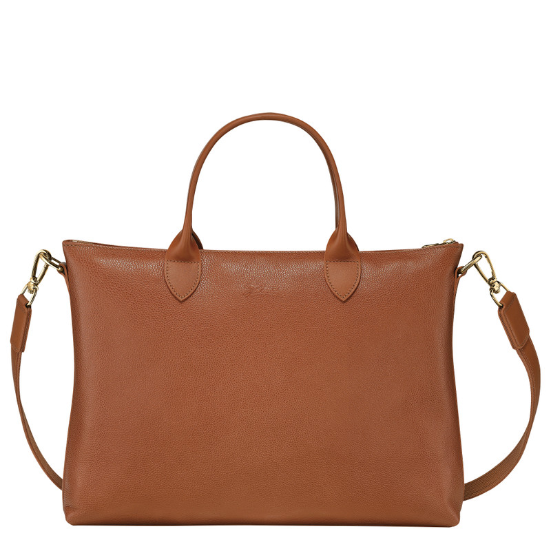 Le Foulonné S Briefcase Caramel - Leather 4