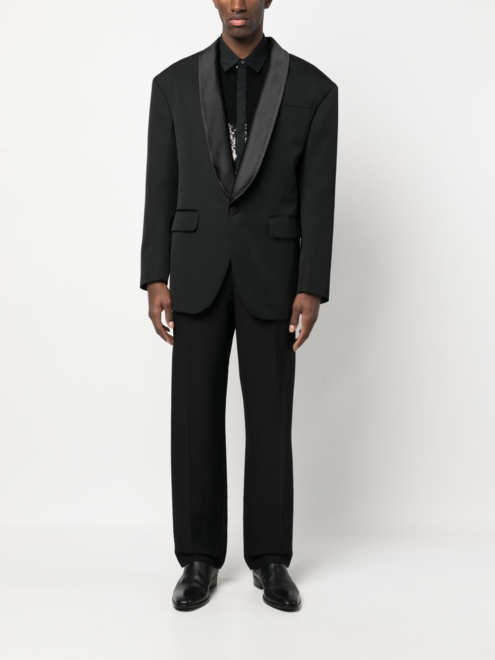single-breasted tuxedo jacket - 2