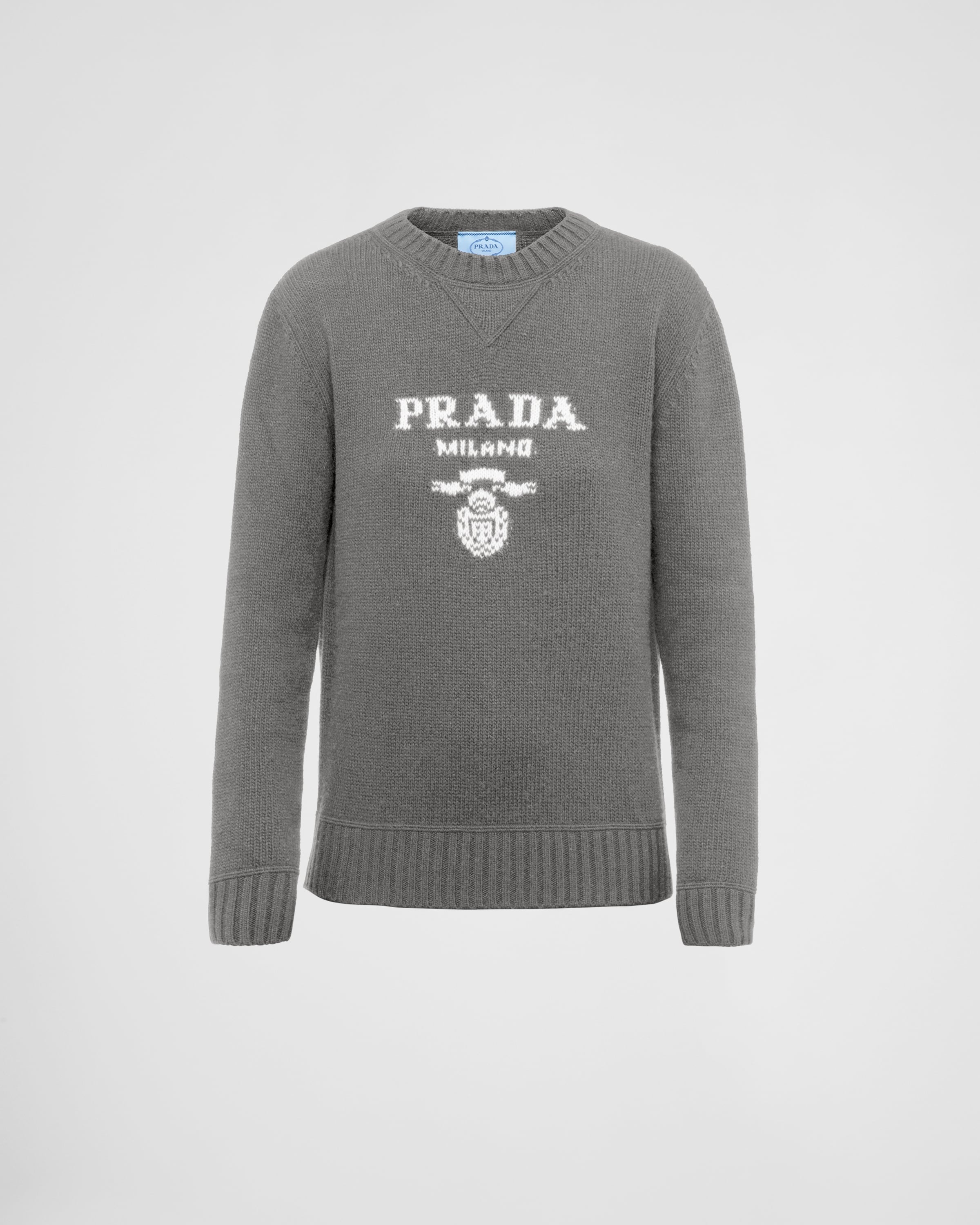 ☆韓国の人気☆【PRADA】☆logo collar wool jacke.t☆正規品☆ プラダ☆3色 トライアングルロゴ ウール＆カシミア ビーニー