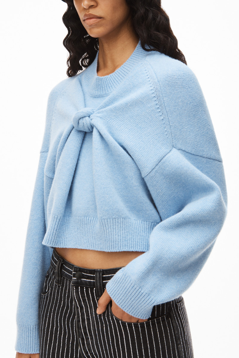 FRONT KNOT PULLOVER IN CASHMERE WOOL 5