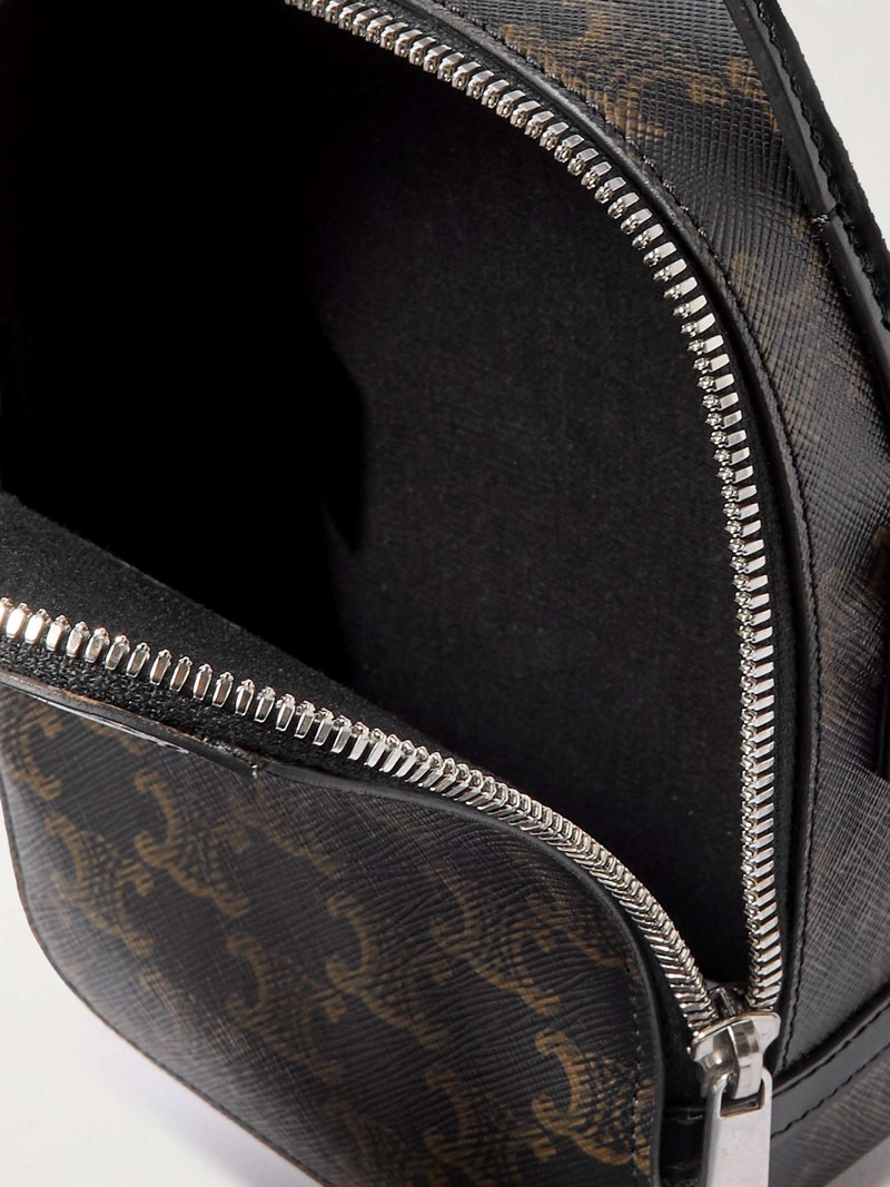 Camera Triomphe Leather-Trimmed Printed Coated-Canvas Messenger Bag 5