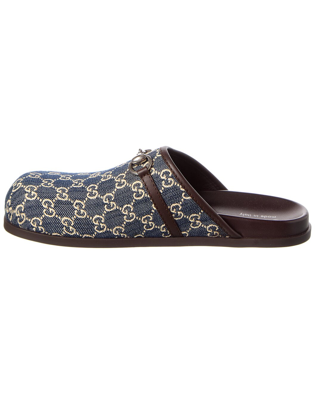 Gucci Horsebit GG Denim & Leather Mule - 2