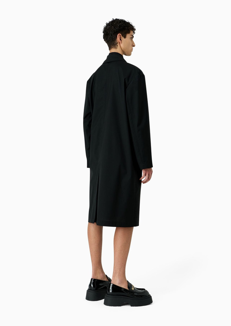 ASV water-repellent and wind-proof trench coat in sustainable virgin-wool technical fabric 3