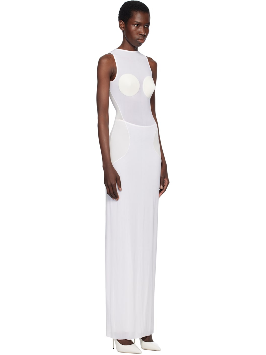 White 'The Conical' Maxi Dress - 2