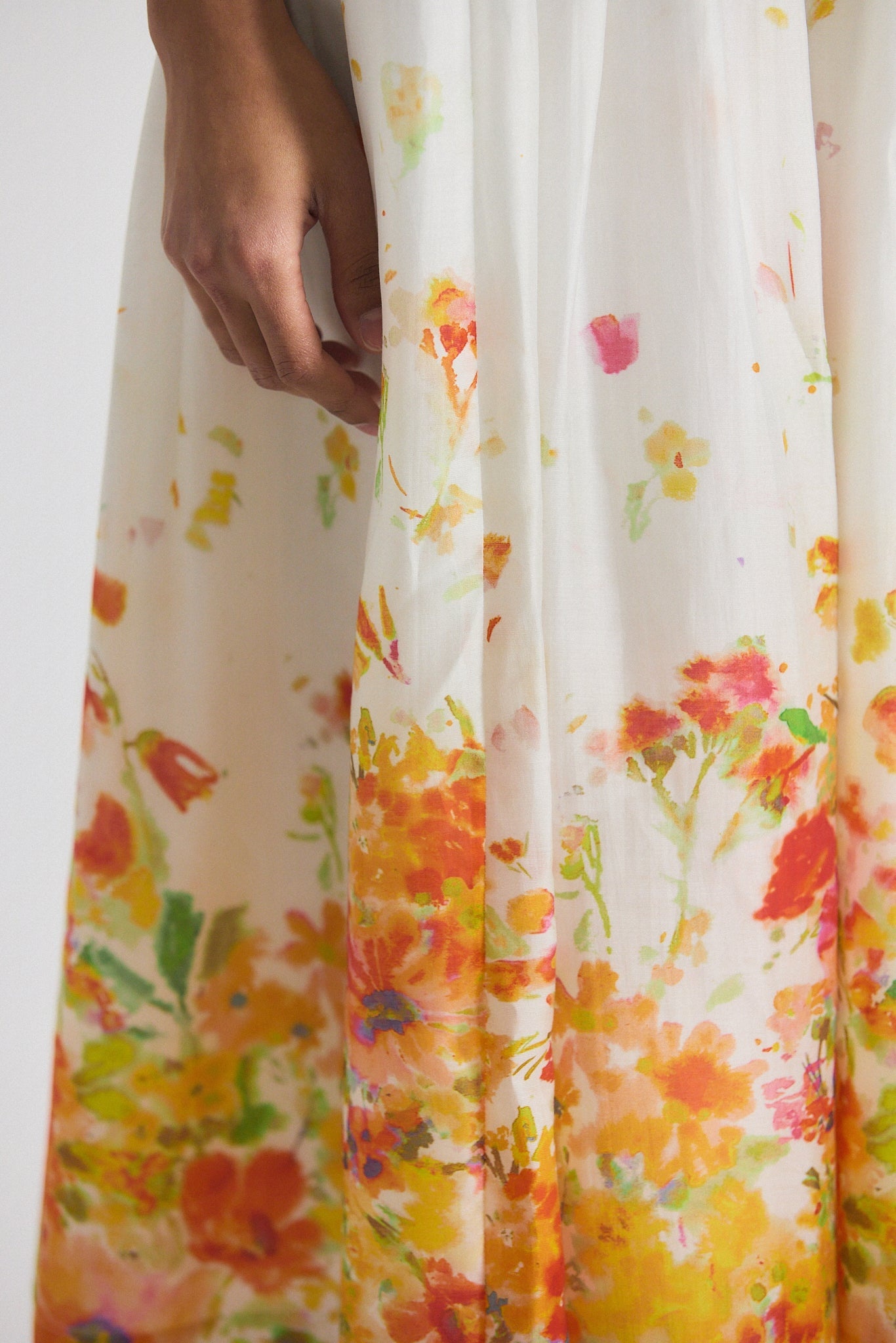 ALEXIA ORGANZA PLEATED MAXI SKIRT - 3