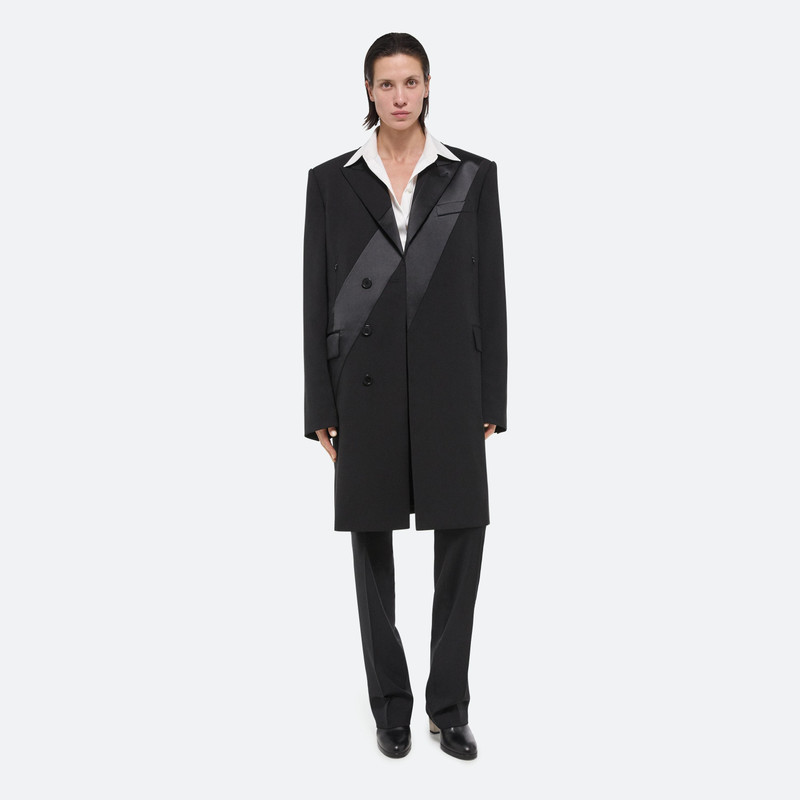 VIRGIN WOOL TUXEDO CAR COAT 3