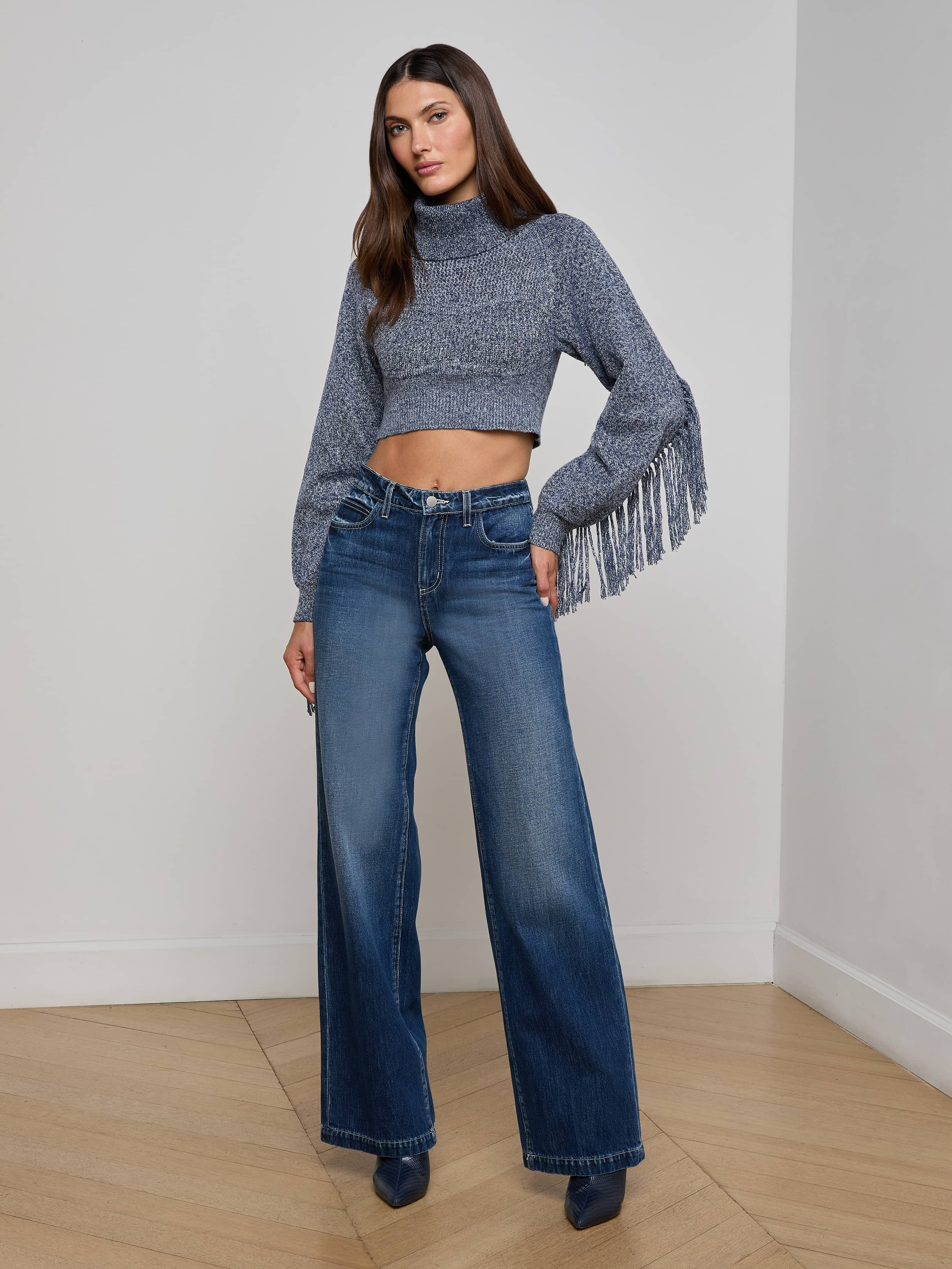 Maddison Fringed Turtleneck - 4