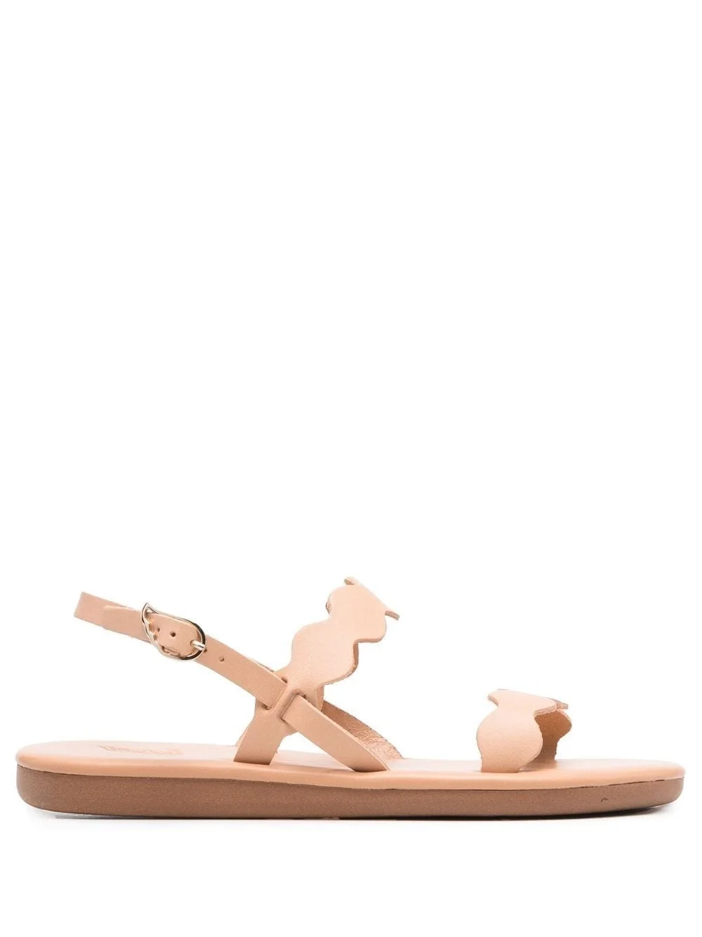 scallop leather sandals - 1