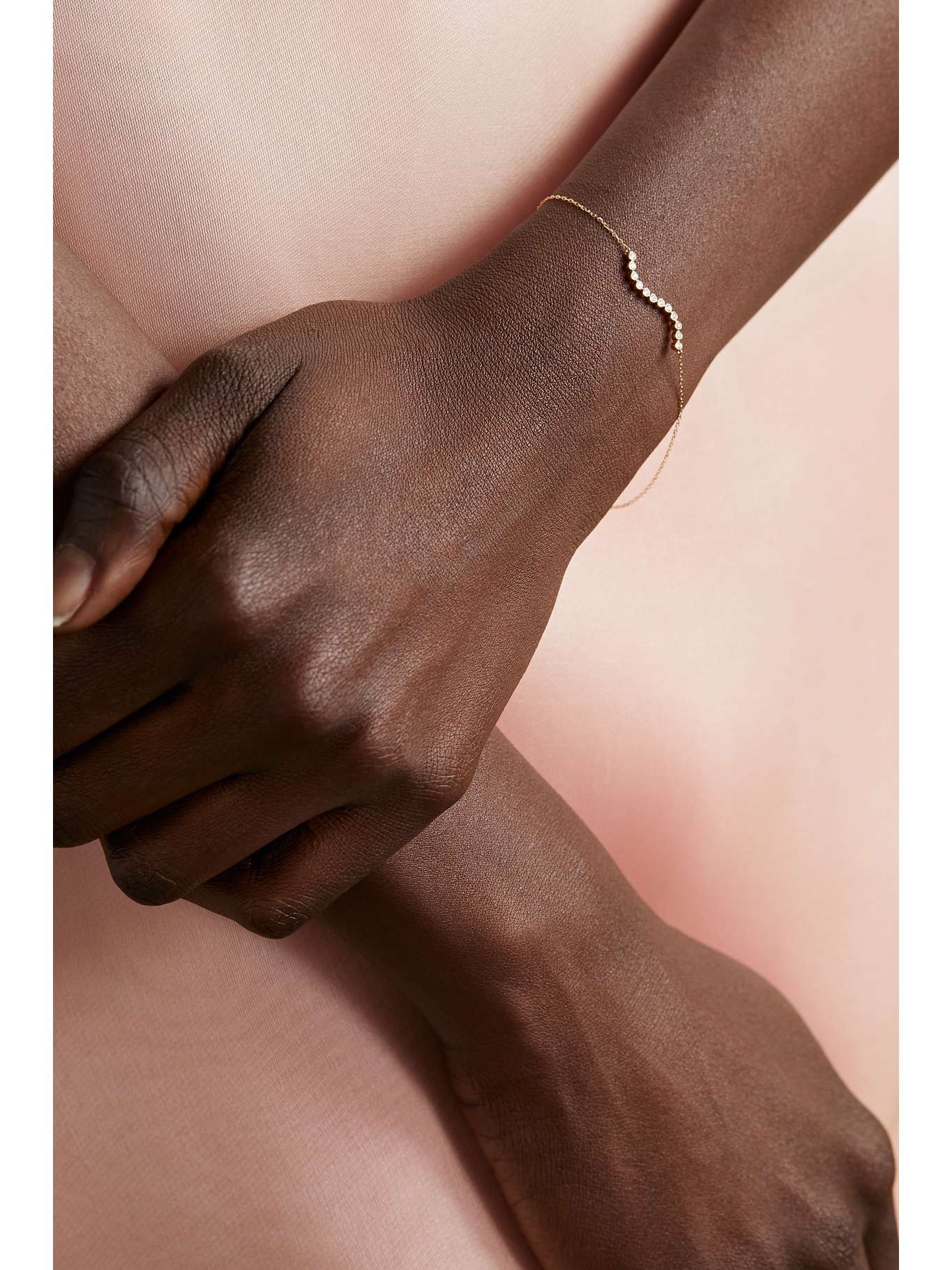 Wave 14-karat gold diamond bracelet - 2
