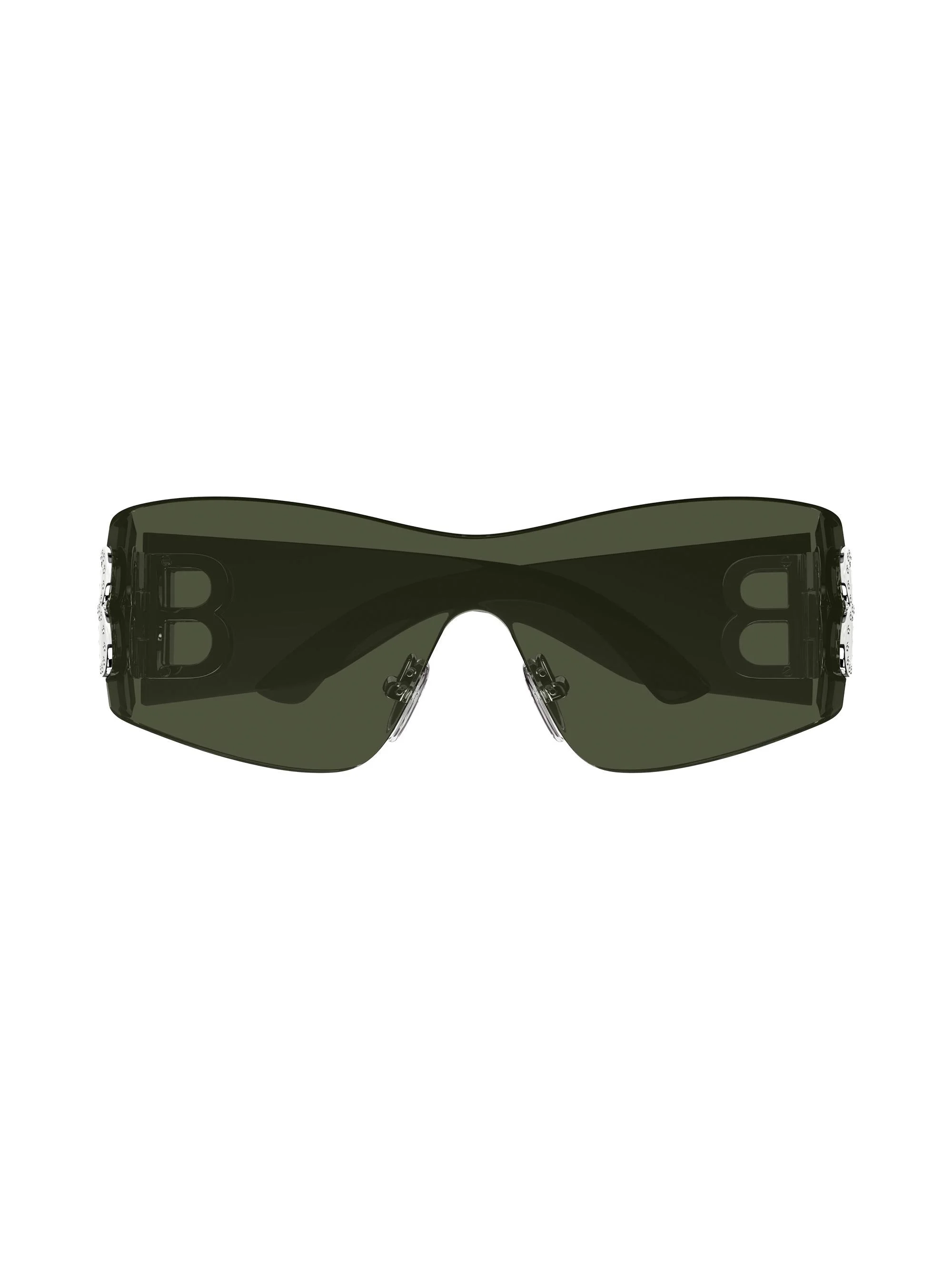 Men's Bossy 99MM Mask Sunglasses - Green - 1