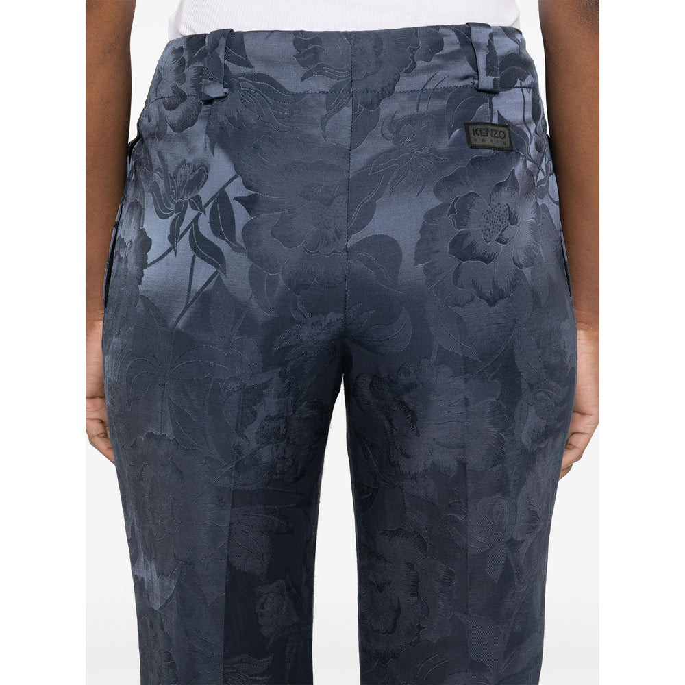 Kenzo Blue Trousers - Straight Trousers Women - 2