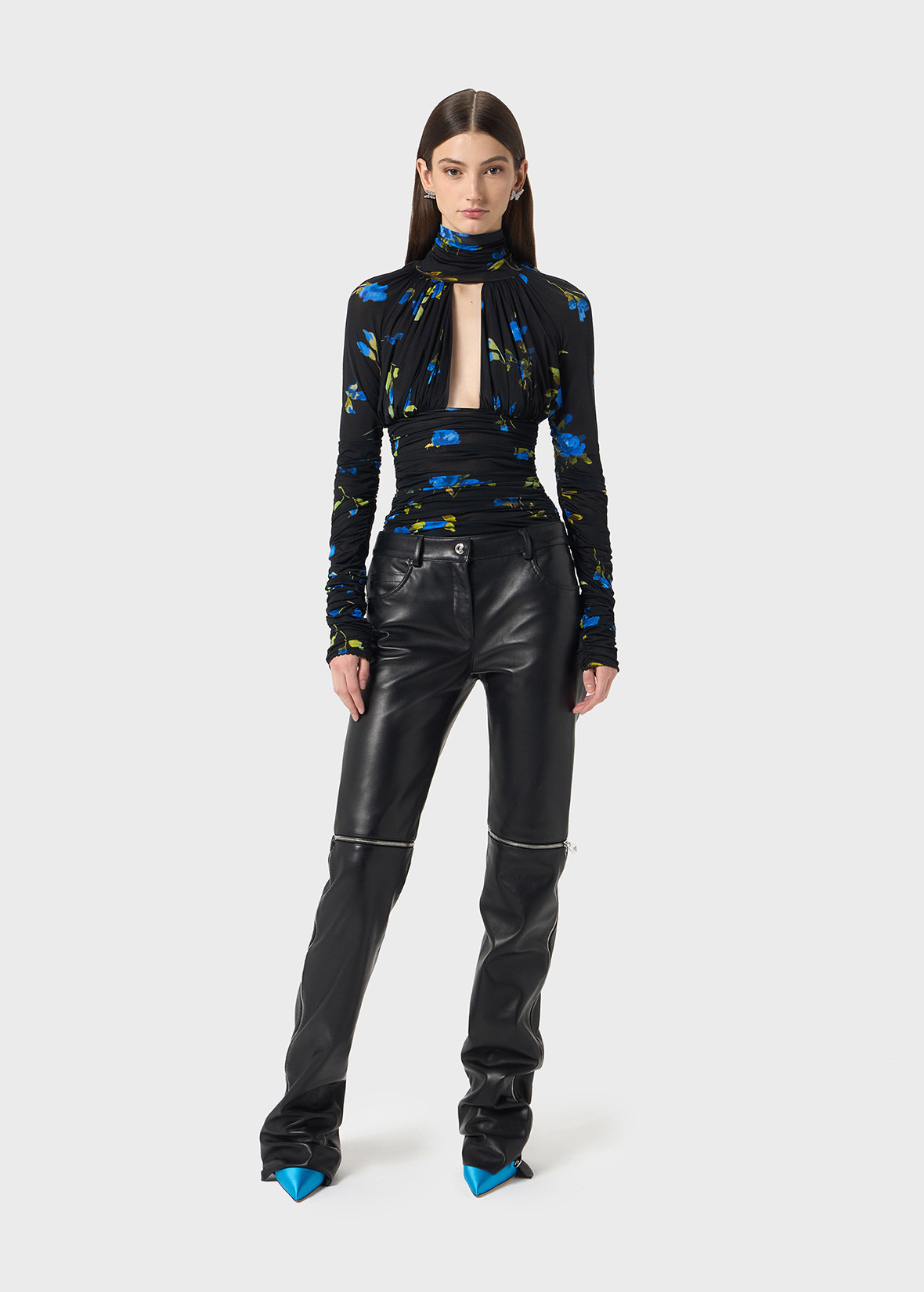 PRINTED JERSEY BODYSUIT WITH CUT-OUT - 2