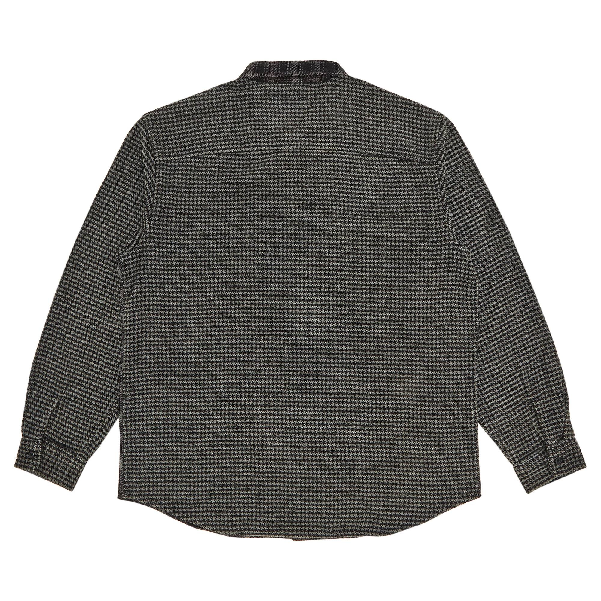 Supreme Houndstooth Plaid Flannel Shirt 'Black' - 2