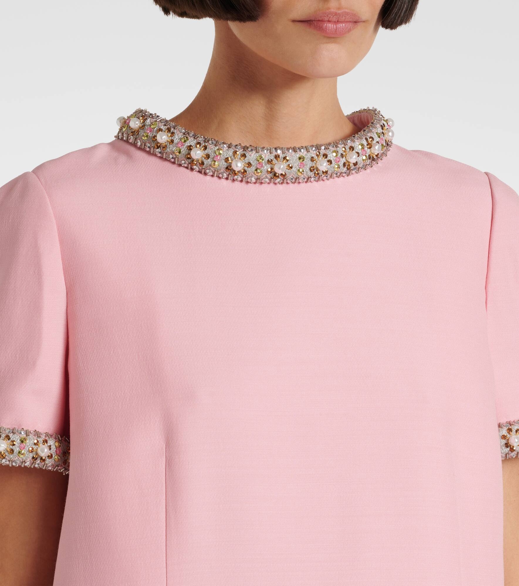 Crepe Couture embroidered minidress - 4