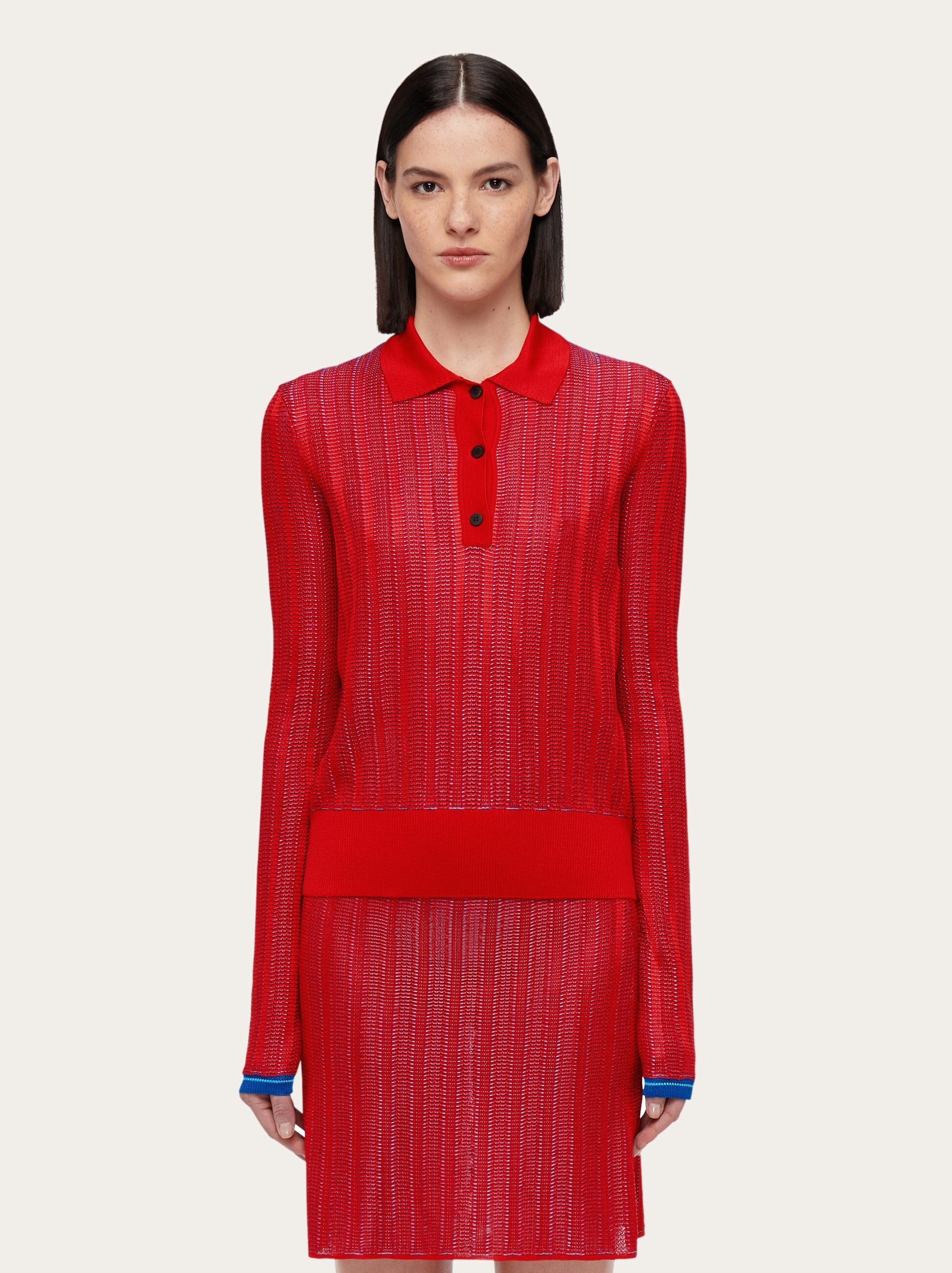 Long sleeved polo shirt dress - 2