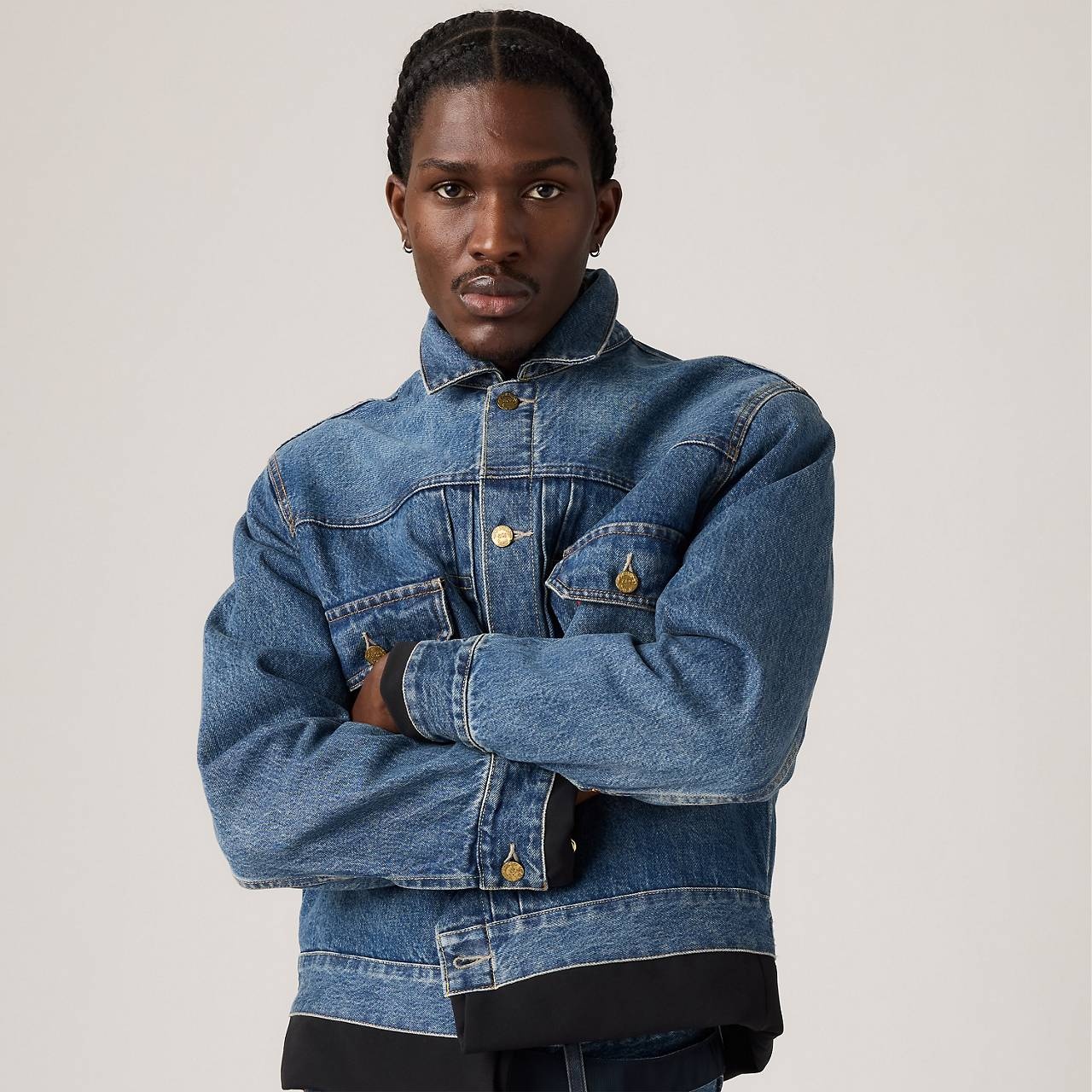LEVI’S® X SACAI MEN’S DENIM X METELASSE TWILL REVERSIBLE BLOUSON - 6