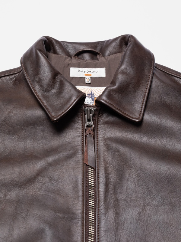 Eddy Rider Leather Jacket Brown - 4