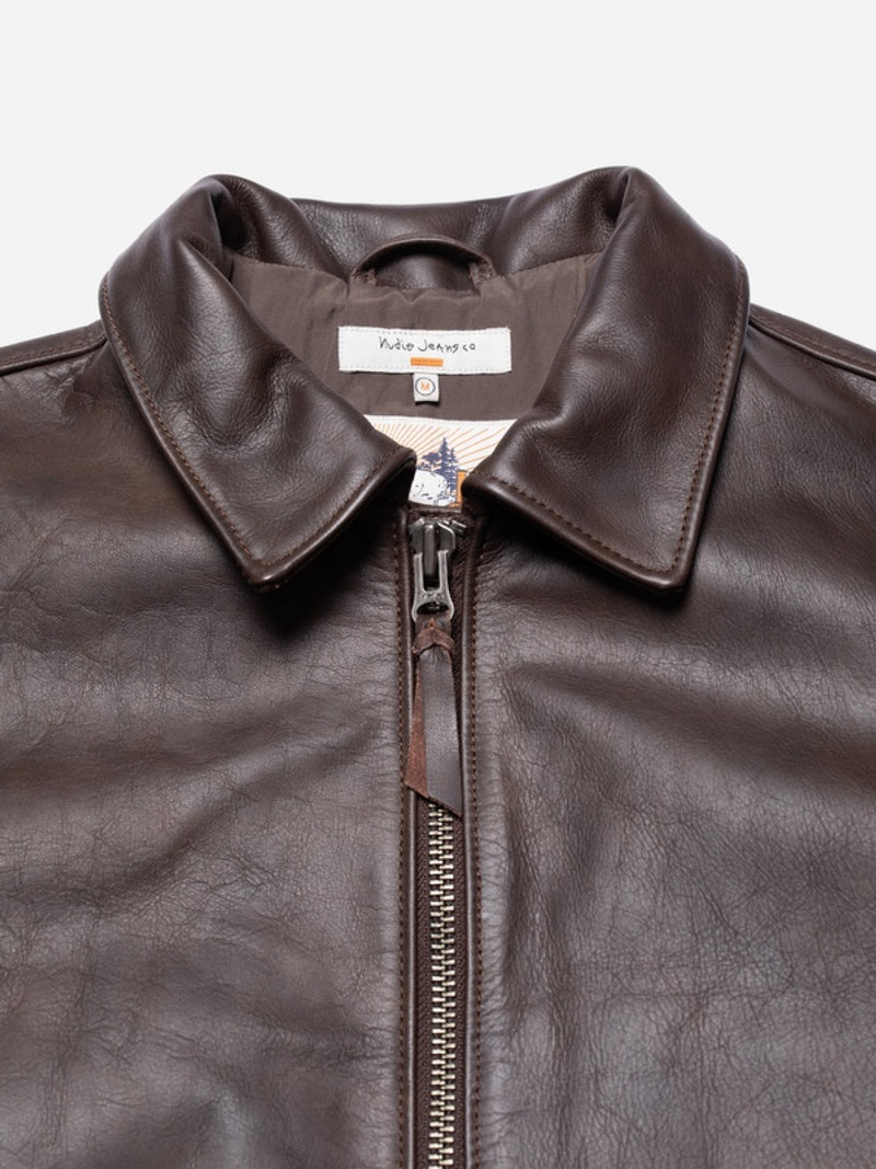 Eddy Rider Leather Jacket Brown 4