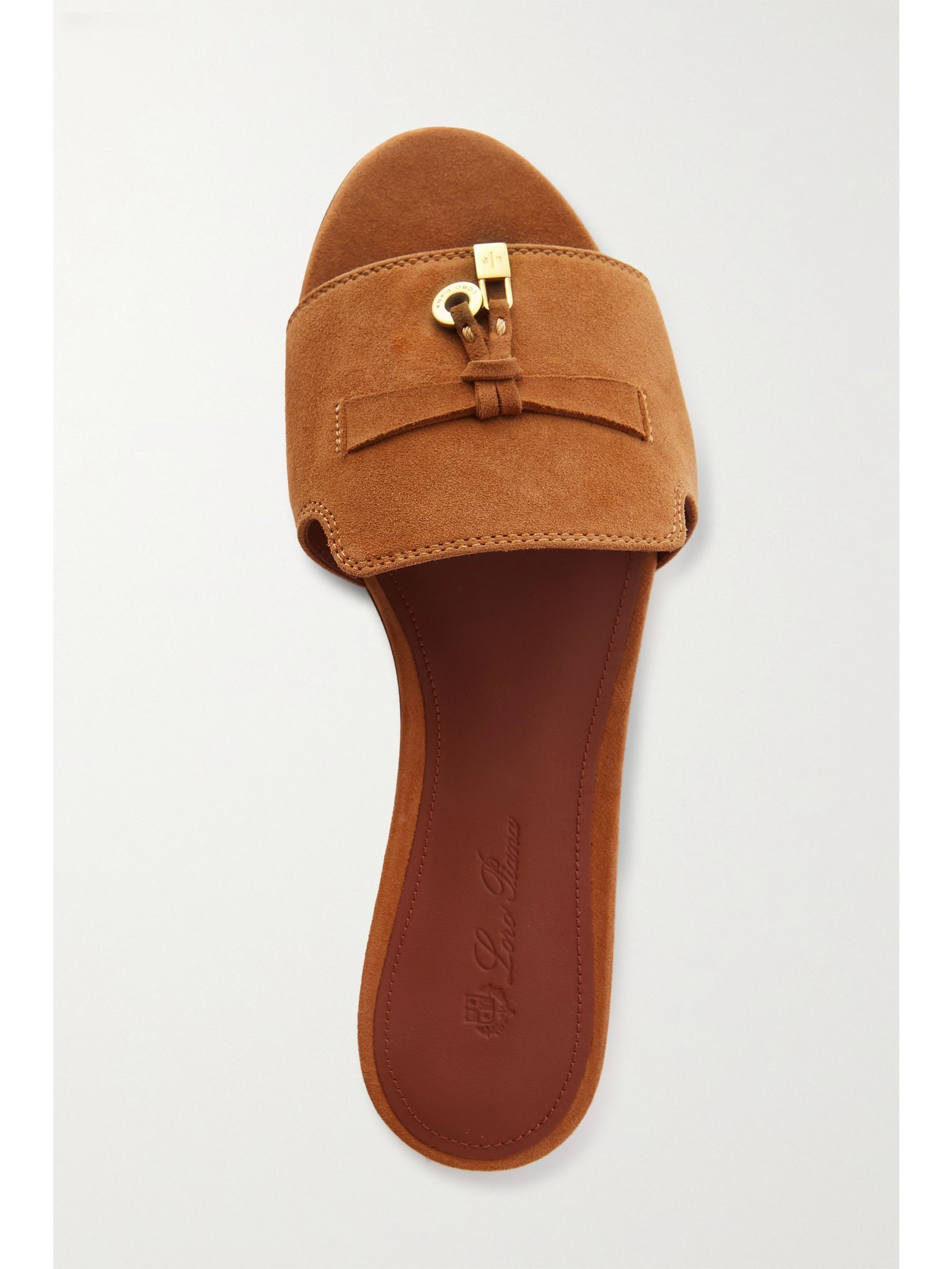 Summer Charms suede slides Tan - 5