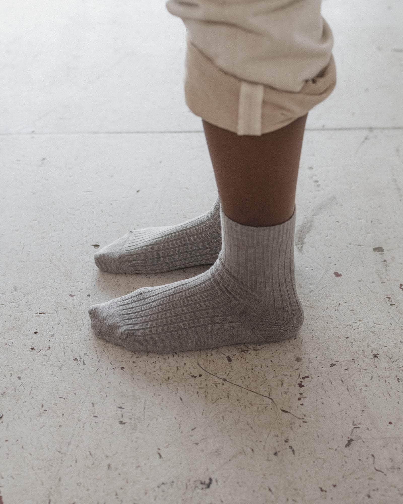 Rib Overankle Socks - Organic Cotton Rib - 4