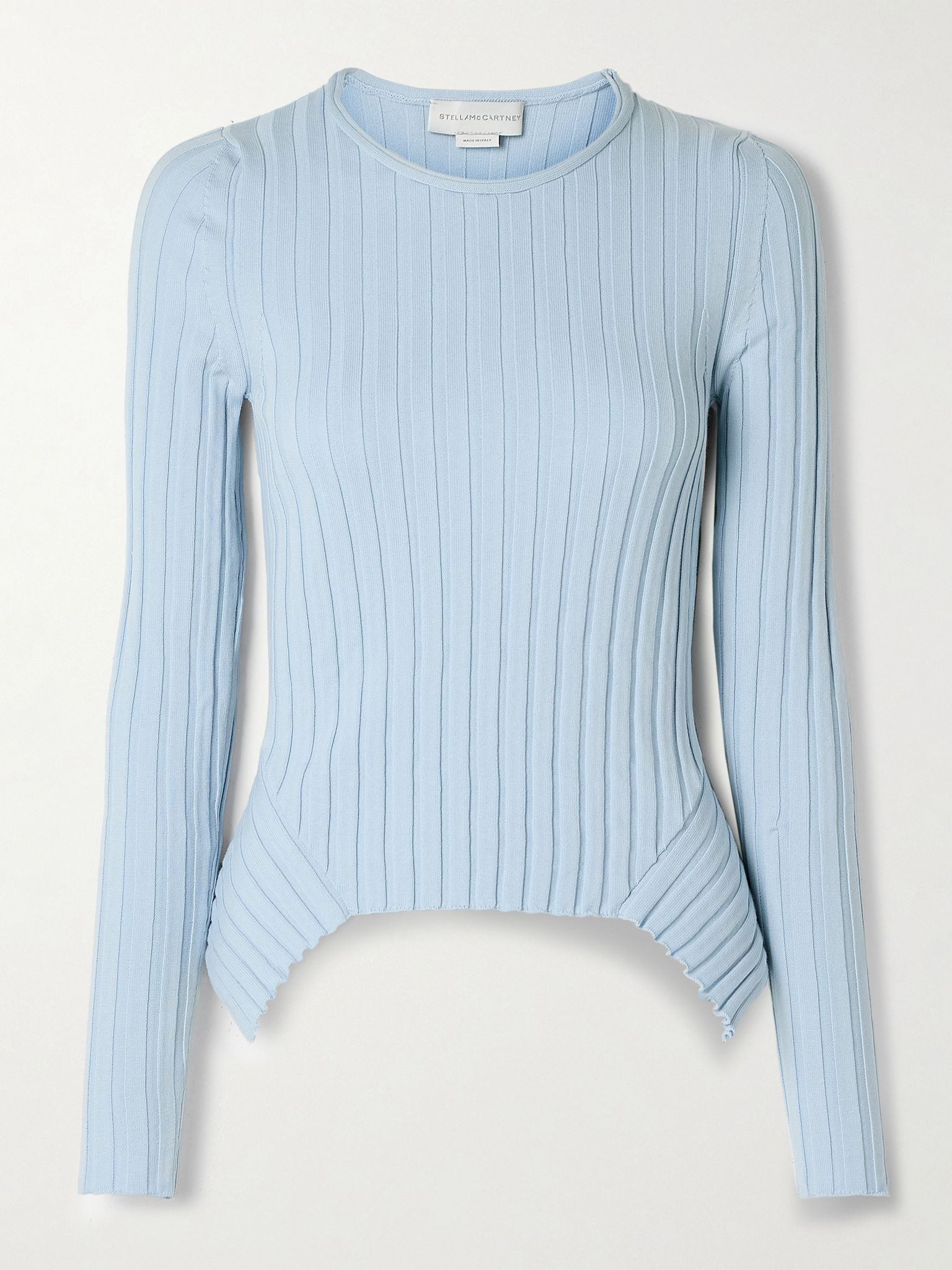 Ribbed cotton top Sky blue - 1