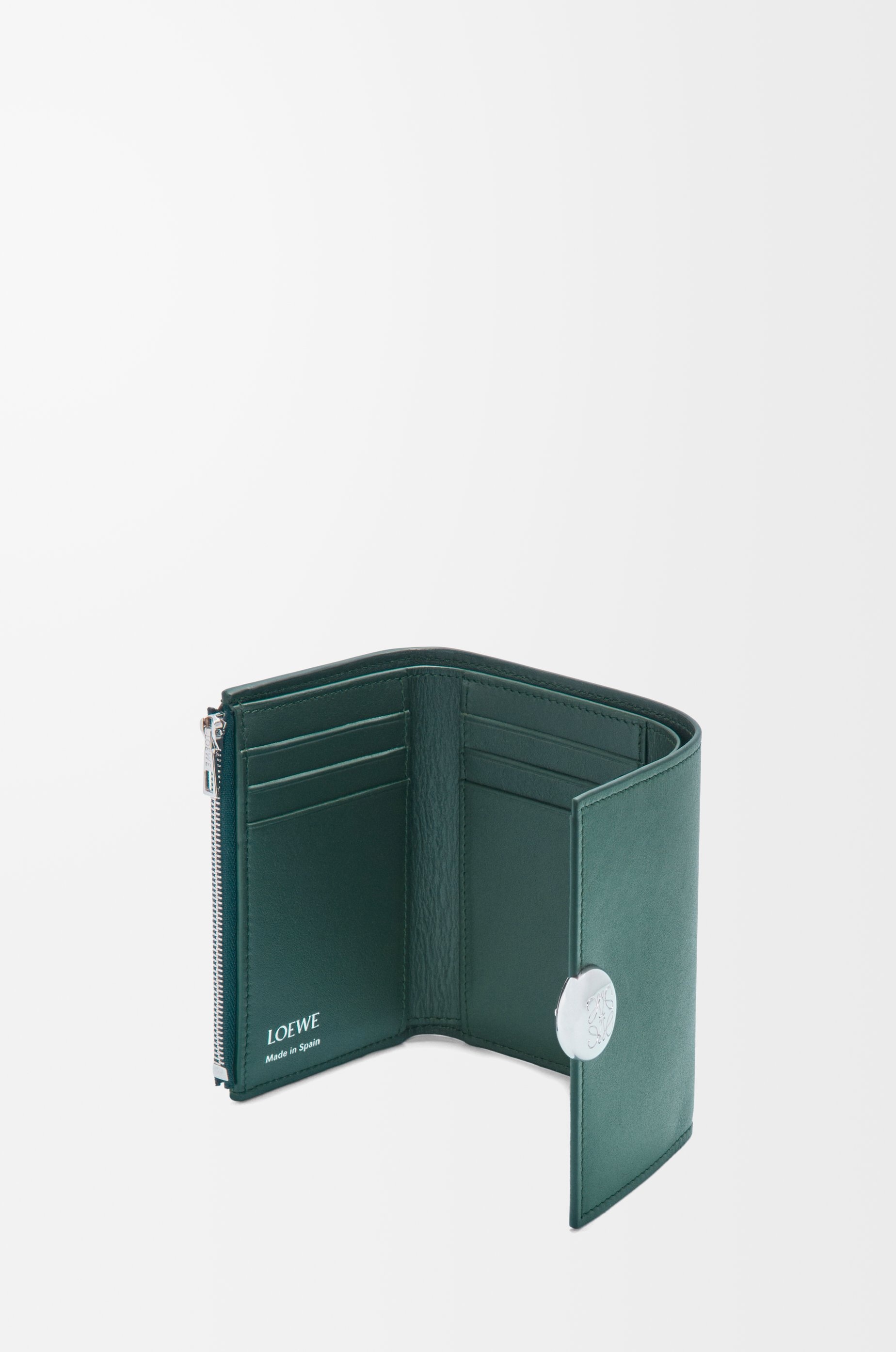 Pebble small vertical wallet in shiny nappa calfskin - 3