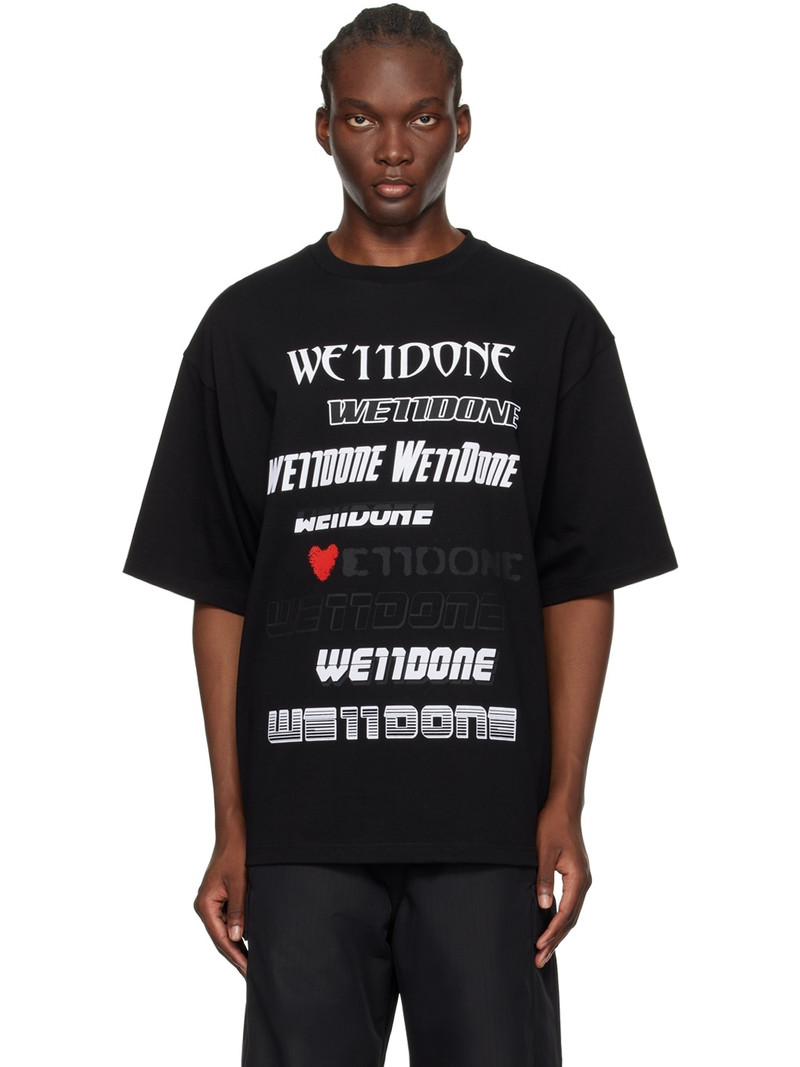 사랑 로고 T-Shirt 에 검정 - 1