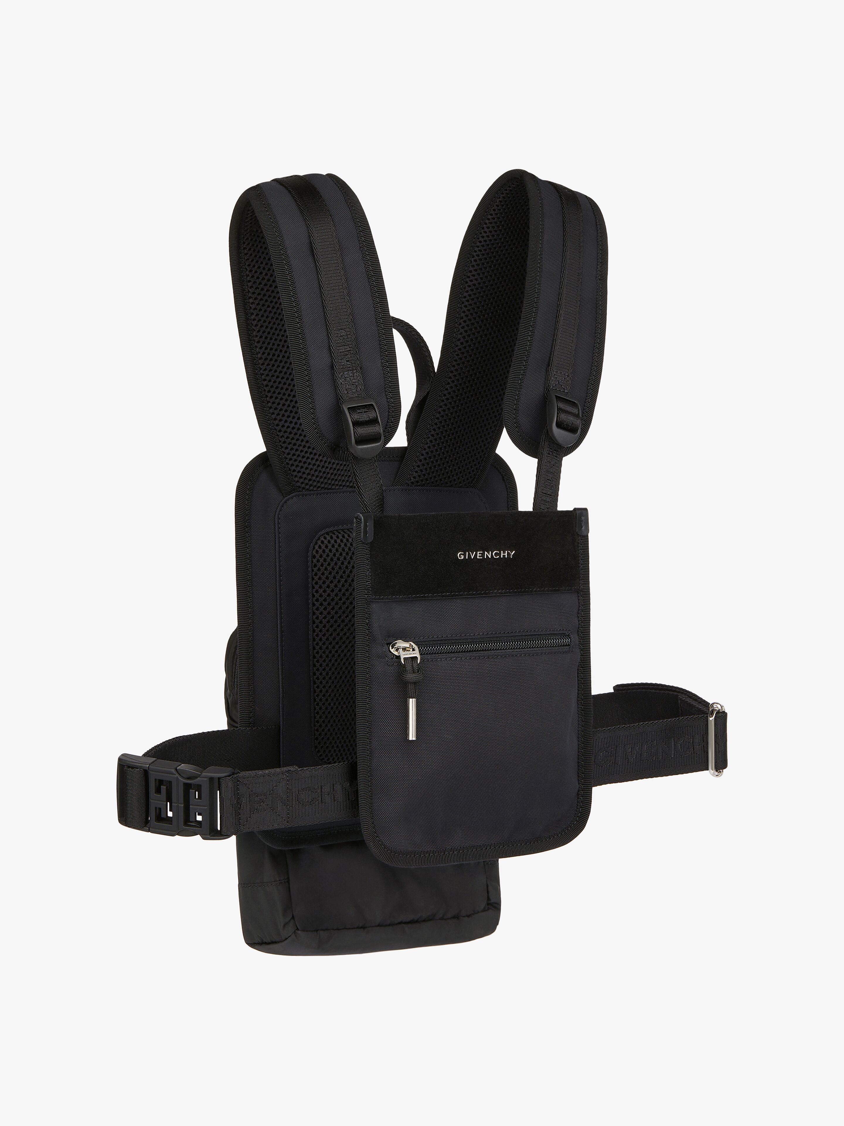 CORSET BAG IN NYLON AND SUEDE - 3