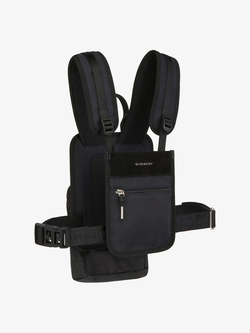 CORSET BAG IN NYLON AND SUEDE 3