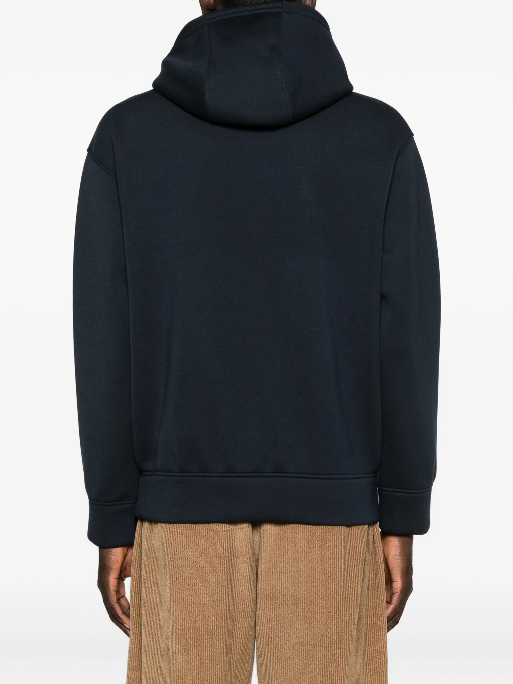 Emporio Armani Eagle-logo Diamond-shaped Print Hoodie - 4