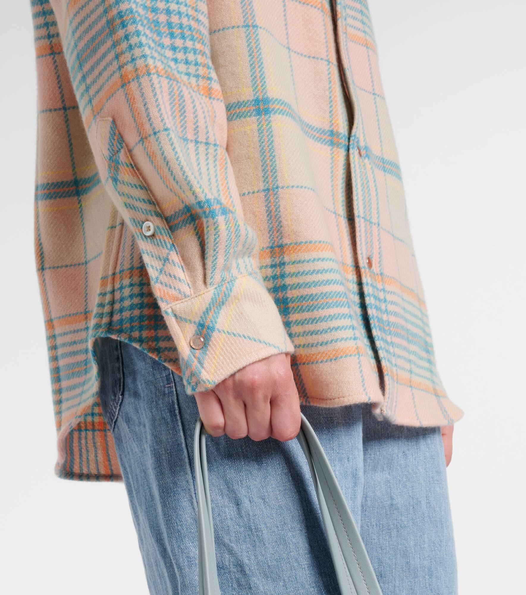 Lover plaid cashmere shirt - 5