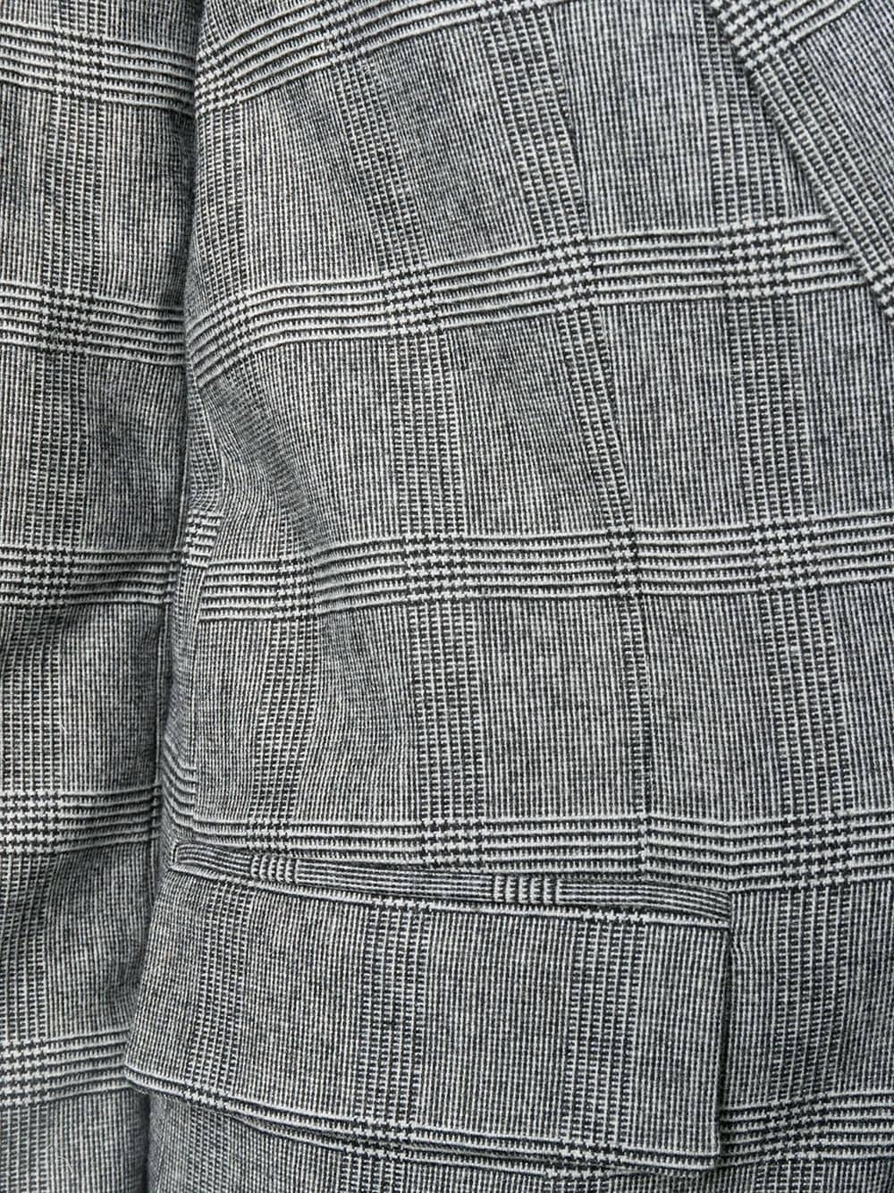 checkered single-breasted blazer - 5