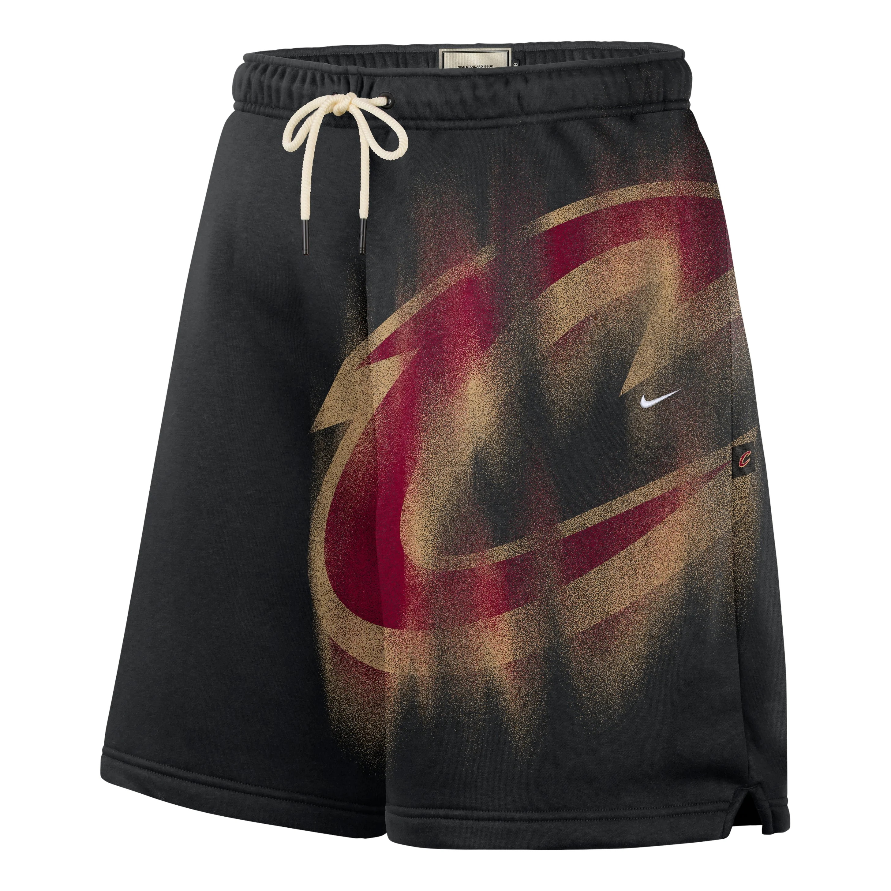 Nike Cleveland Cavaliers Standard Issue Fleece Shorts 'Black White' IQ1468-010 - 1
